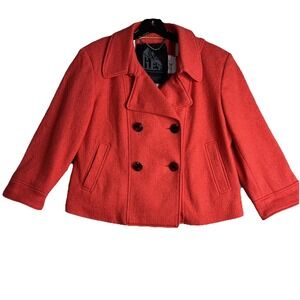 G.E.T General Equipment Technique Jacket Women's L Double Breasted Crop Blazer